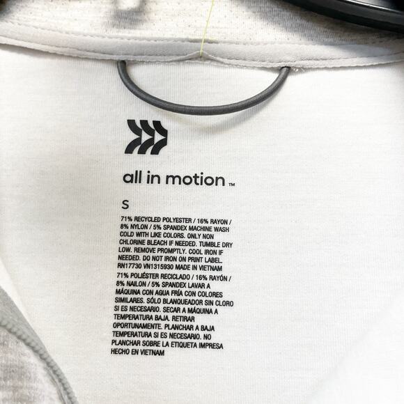 All In Motion Men's Quarter Zip Fleece Sweatshirt Heather Gray Size Small - Picture 4 of 4